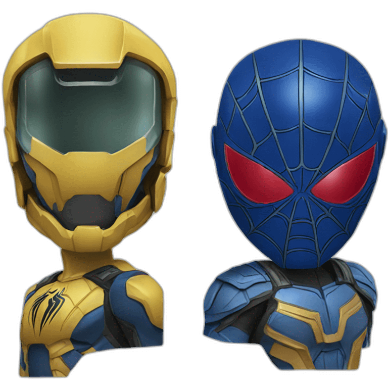 Halo Spartan and Spiderman emoji