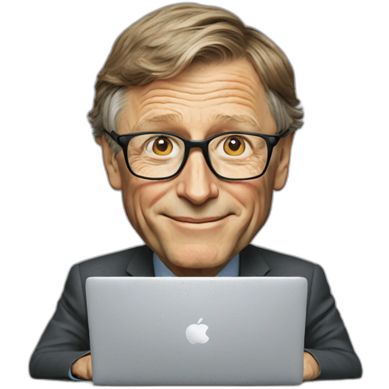 billgates with laptop emoji