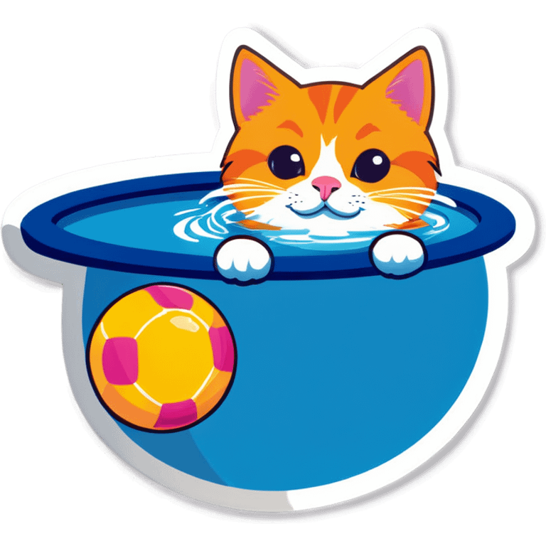 Cat in the pool emoji