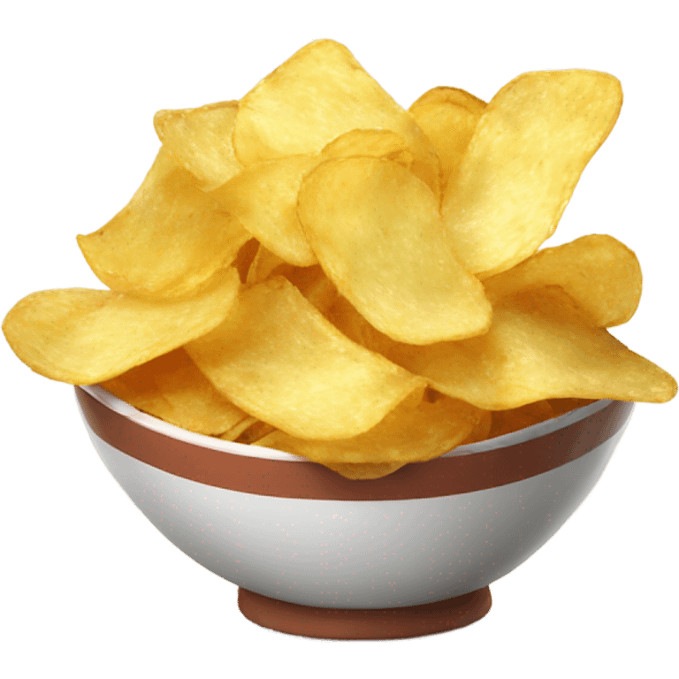 Potato chips in a bowl  emoji