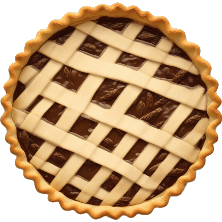 New Year's pie in brown shades emoji