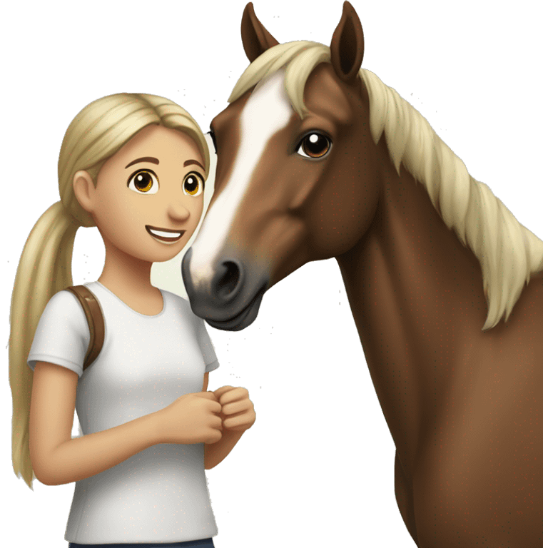 Horse and girl emoji