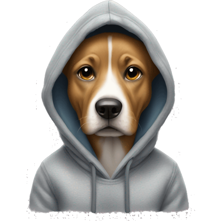 Dog wearing hoodie  emoji