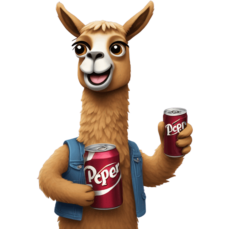 Llama with Dr Pepper  emoji