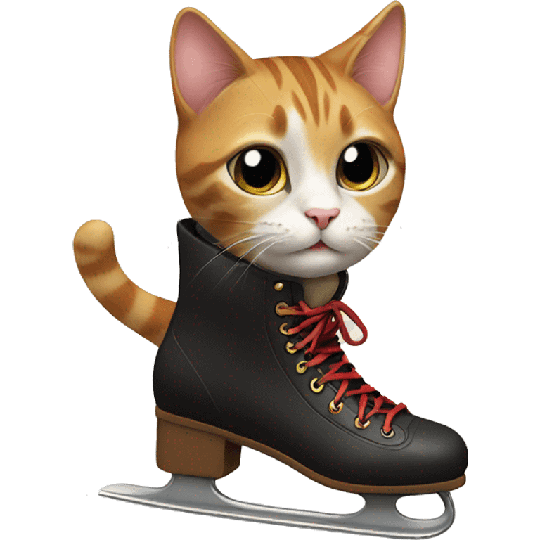 Cat skating in fancy boots emoji