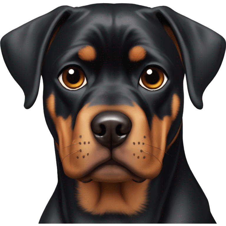 Doberman pug Rottweiler cropped ears pricked ears emoji