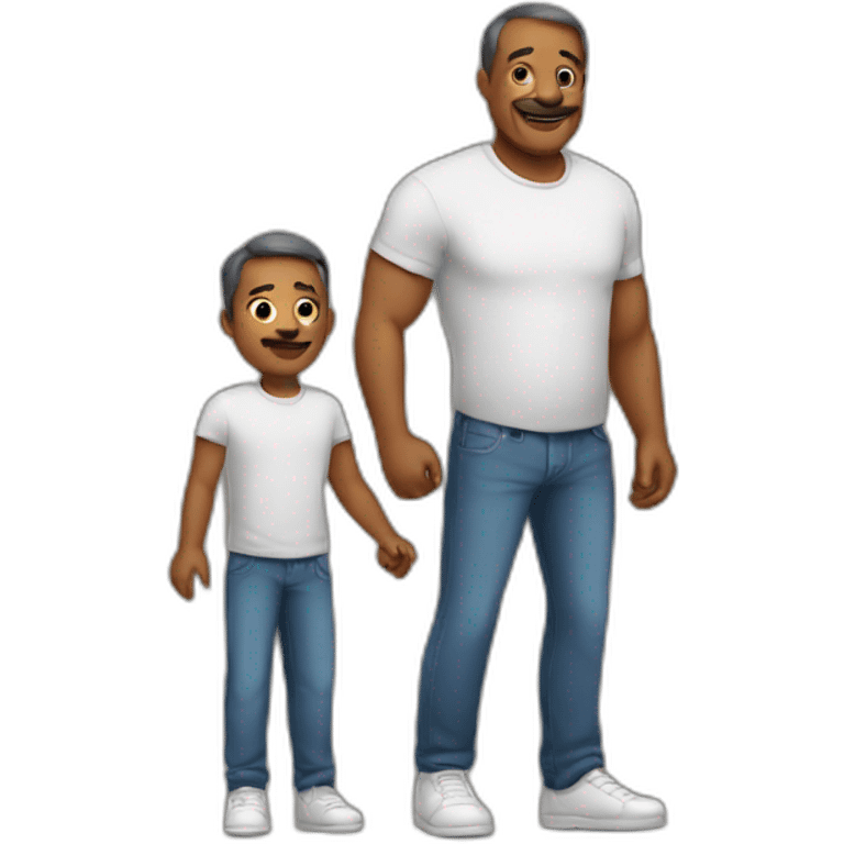 Papá con papa emoji