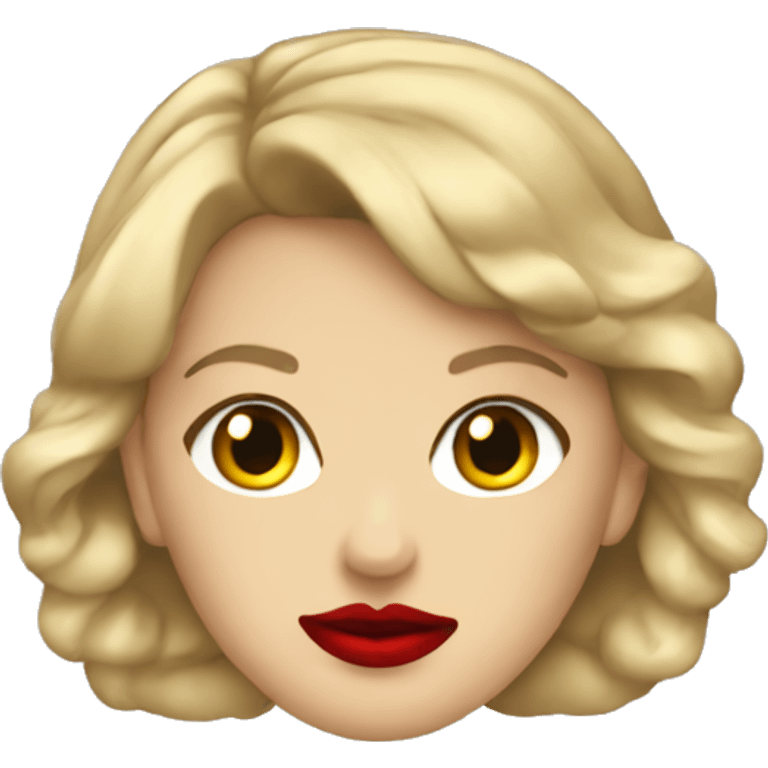 tayor swift with red lipstick  emoji