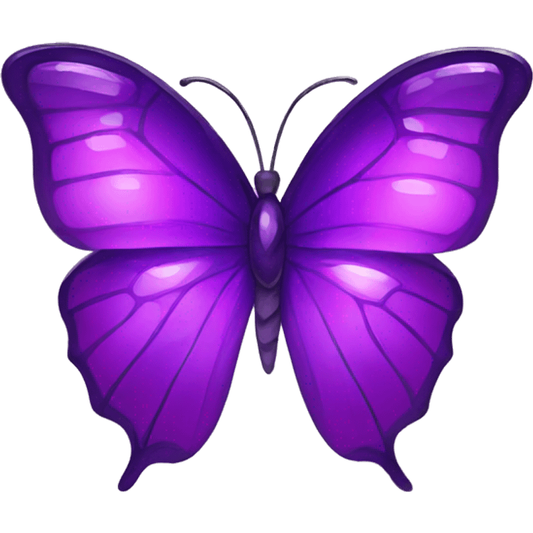 Purple Gem-Crystal-Glossy-Butterfly emoji