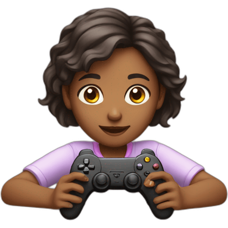 girl playing video games emoji