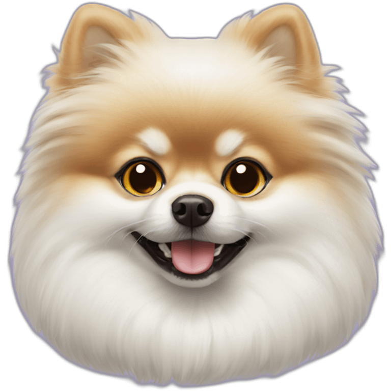 white-pomeranian halloween emoji