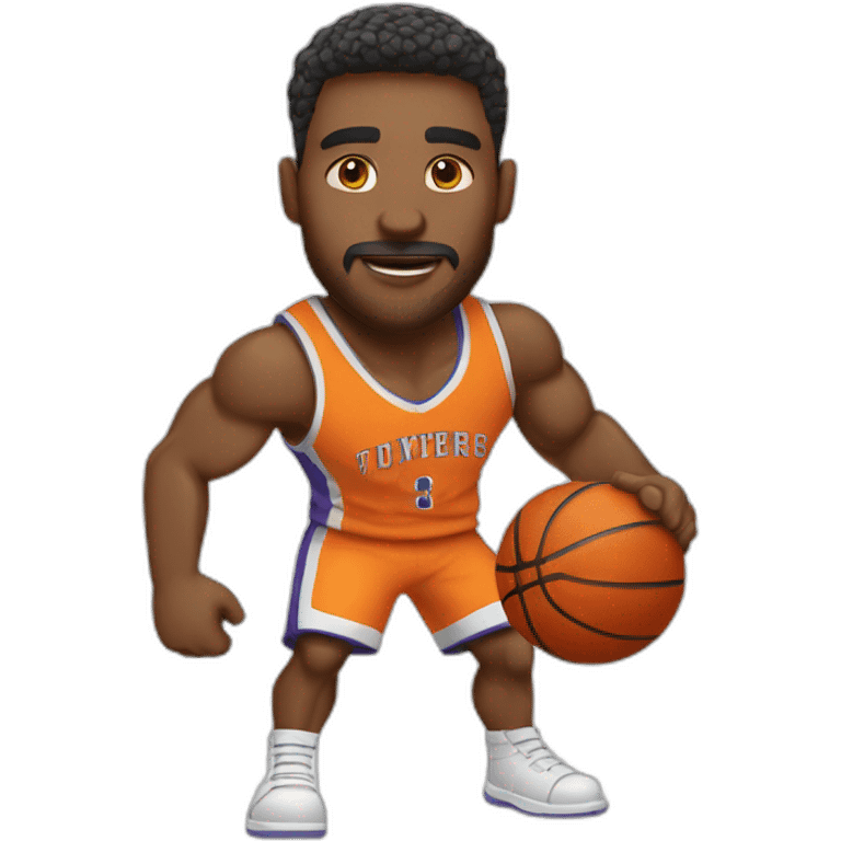 A strong man playing basketball 🏀 emoji