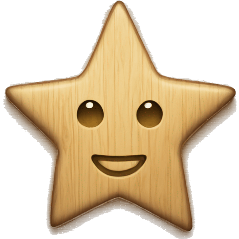 Create me a star made of wood without a face emoji