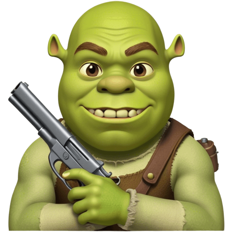 shrek with gun  emoji