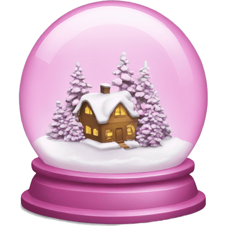 pink snowglobe emoji