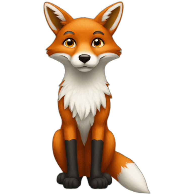 fox with socks emoji