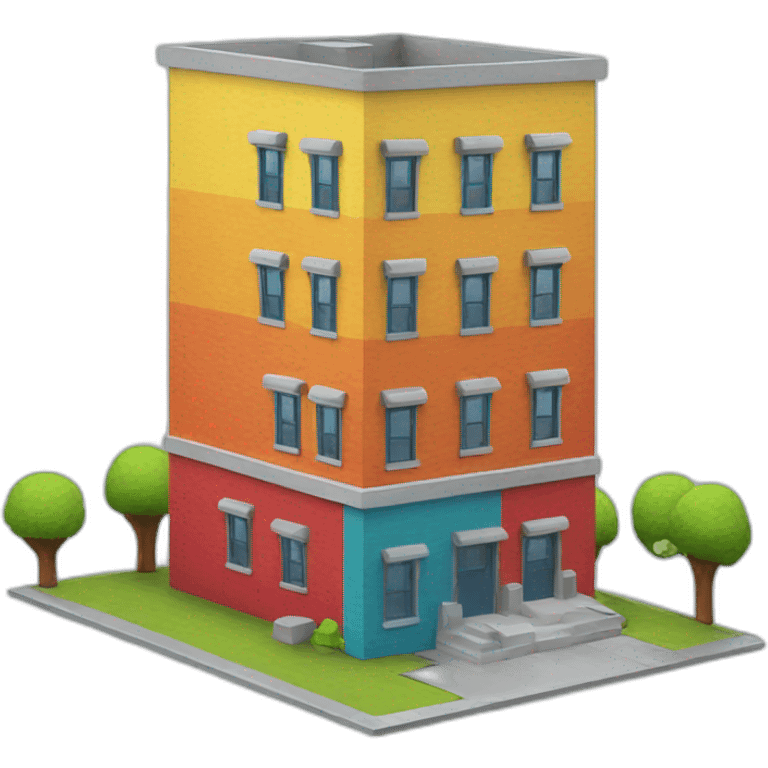 Colorful building blocks emoji