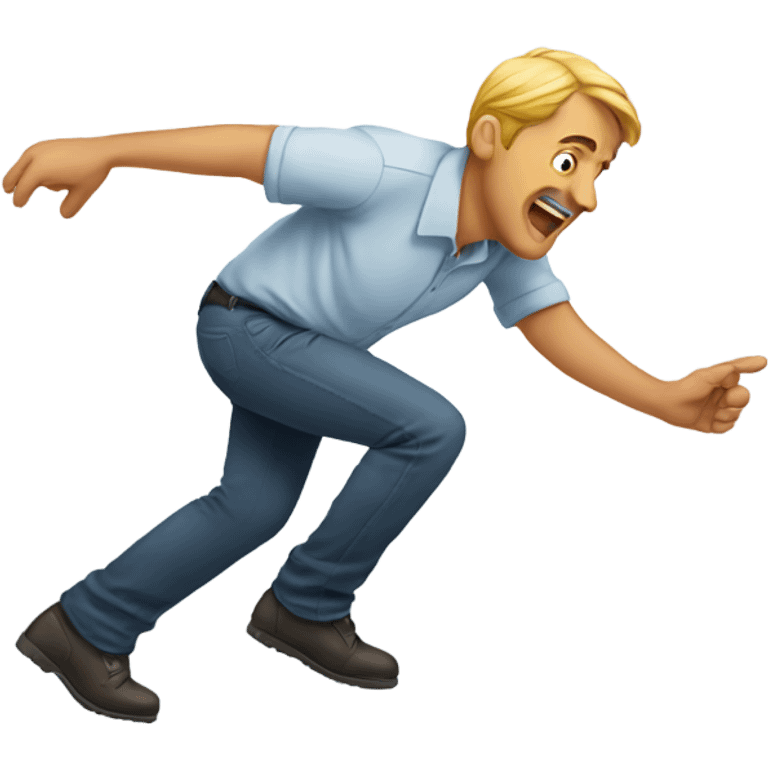 man crawling reaching something in front of him emoji