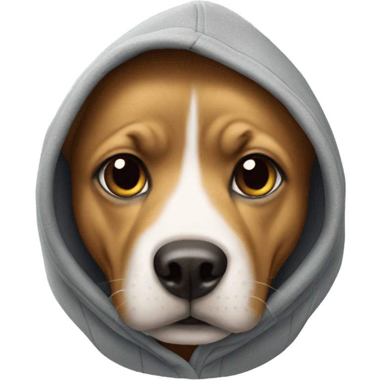 Dog wearing a hoodie  emoji