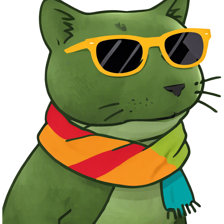 Cat with sunglasses emoji