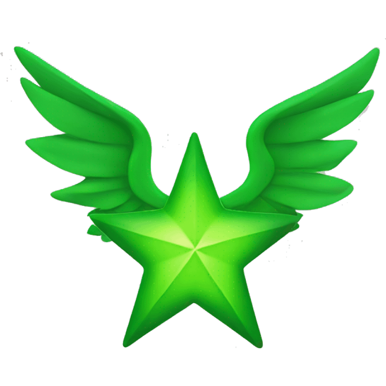 Green star with wing emoji