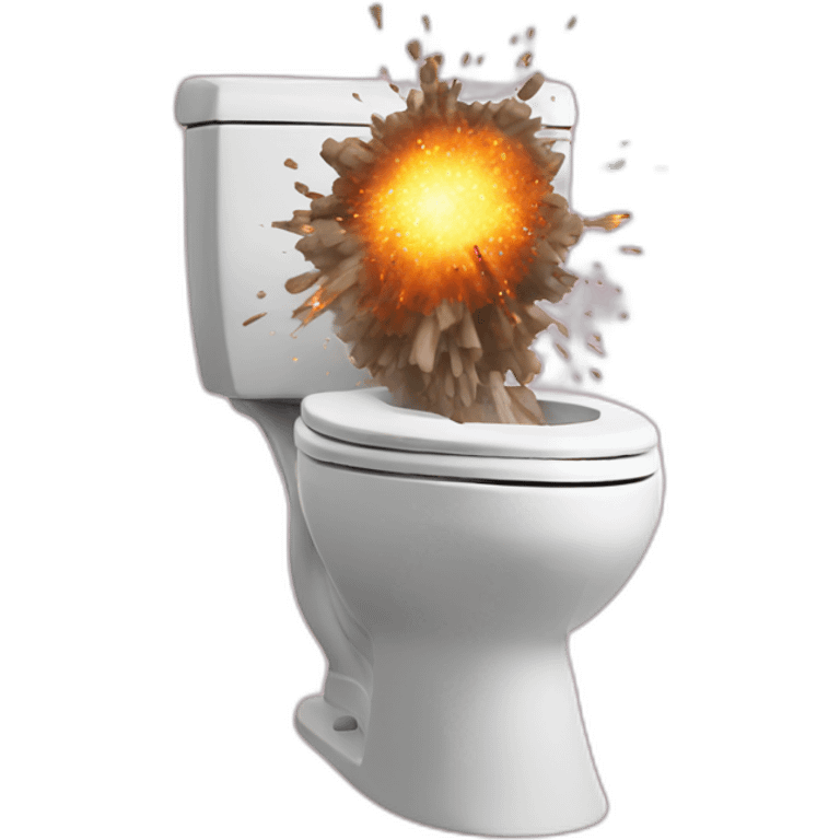 exploding toilet emoji