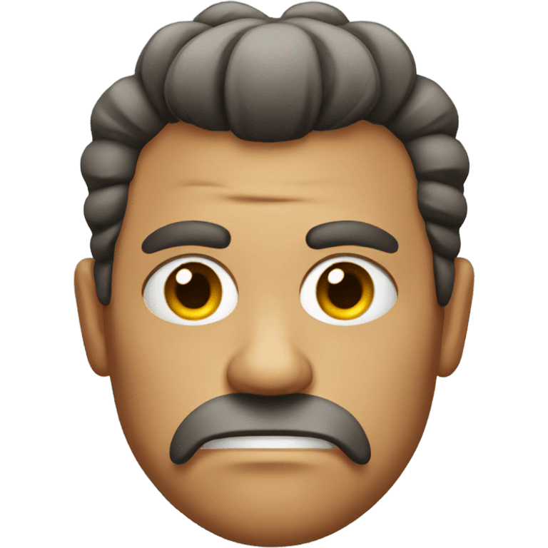 angry man with bun emoji