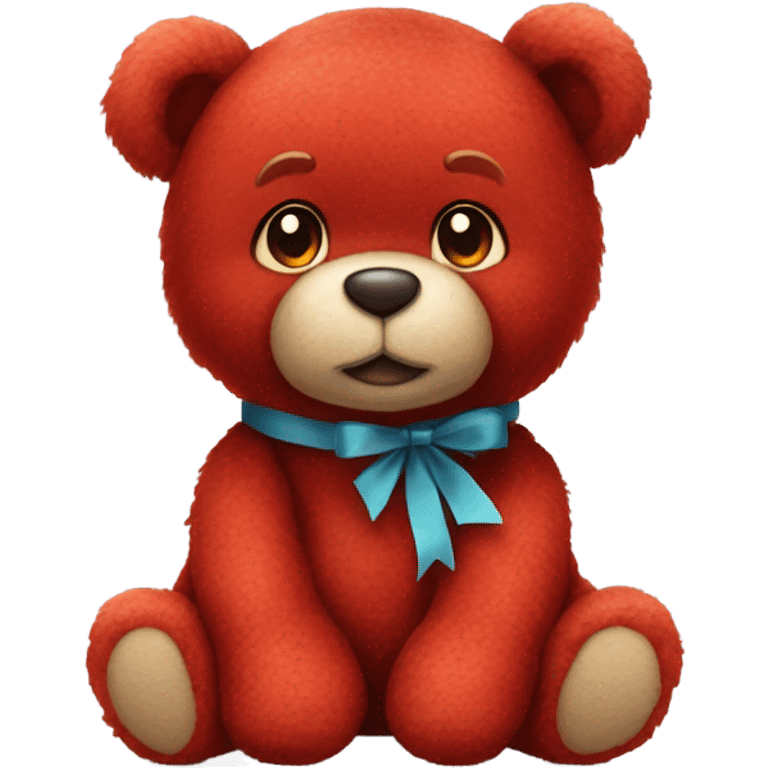 Red teddy bear emoji