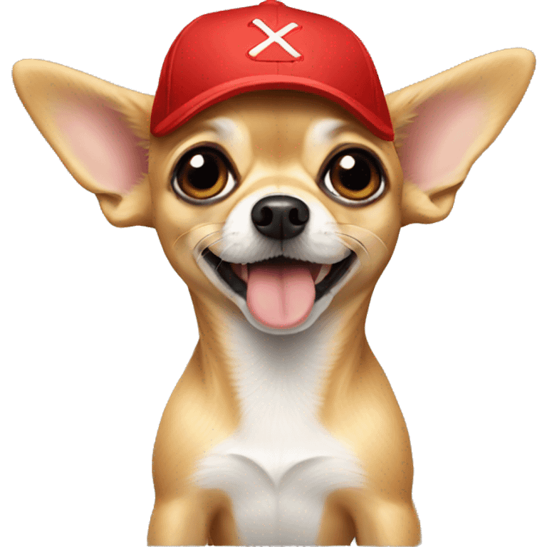 Chihuahua with cap emoji