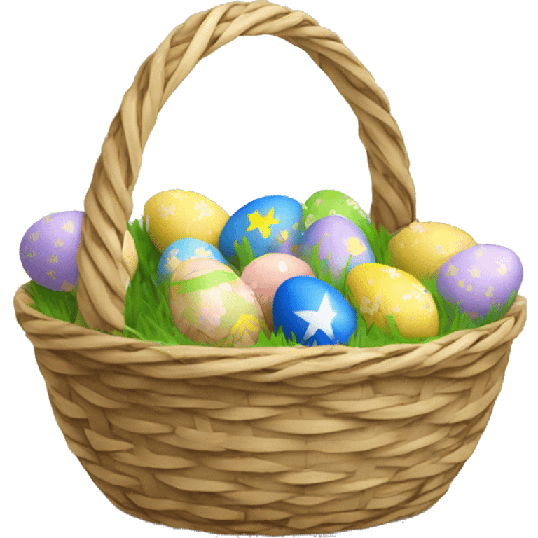 easter basket with eu flag eggs emoji