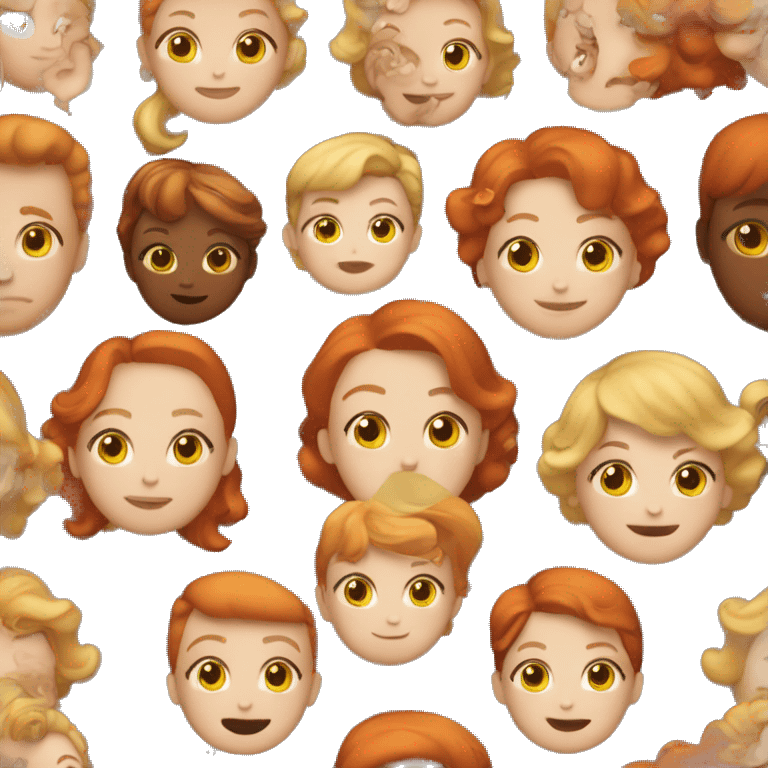 Red head mawmaw holding blonde hair toddler girl emoji