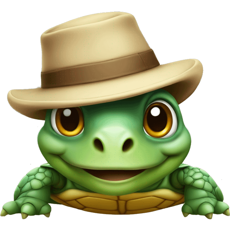 Turtle with hat emoji