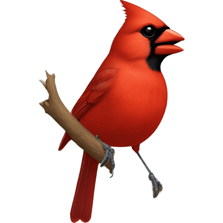 Cardinal bird bites butt emoji