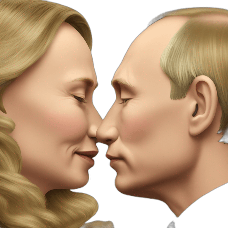 Putin kissing putin emoji