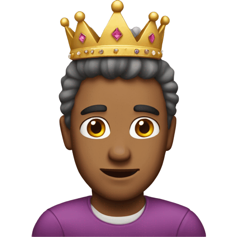 a man with a princess crown  emoji