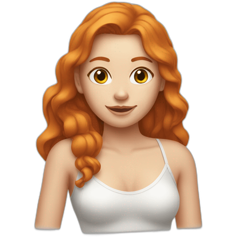 Sexy ginger girl emoji