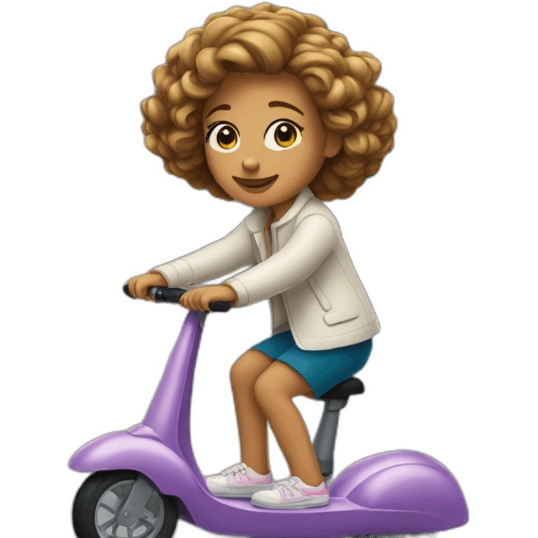 delphine sur une trotinette emoji