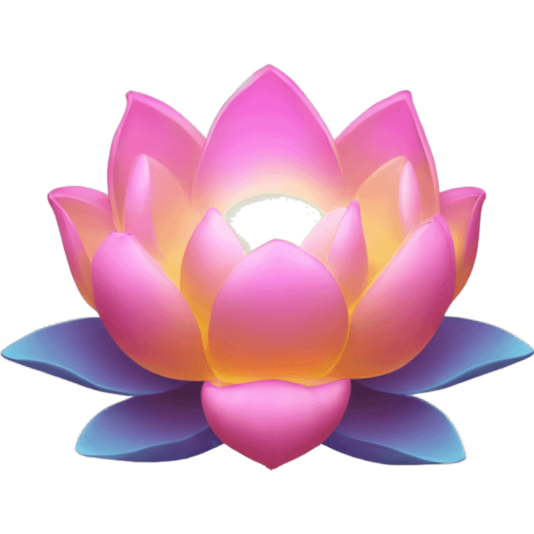 A glowing lotus flower with shimmering petals, surrounded by soft, floating orbs of light.

 emoji