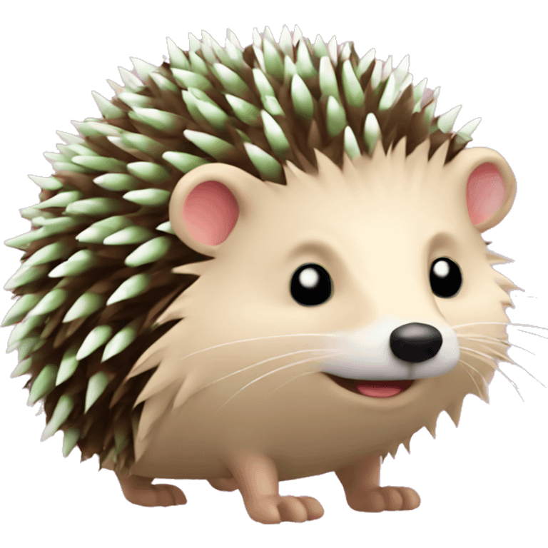 hedgehog with a peppermint emoji