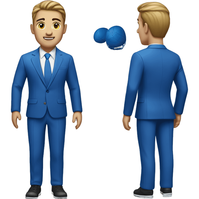 sport man in blue sport suit emoji