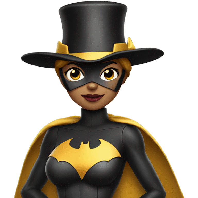 DC Batgirl with a tophat emoji