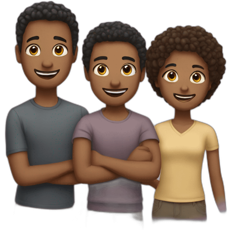 three friends  emoji