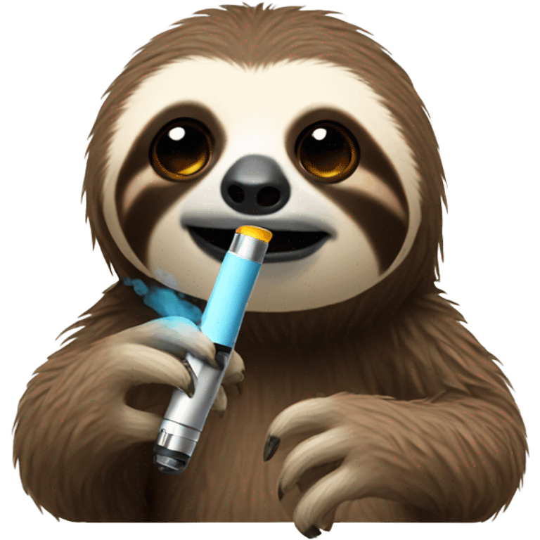 Sloth vaping emoji