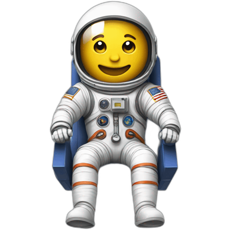 Create a rocket with an astronaut sitting emoji