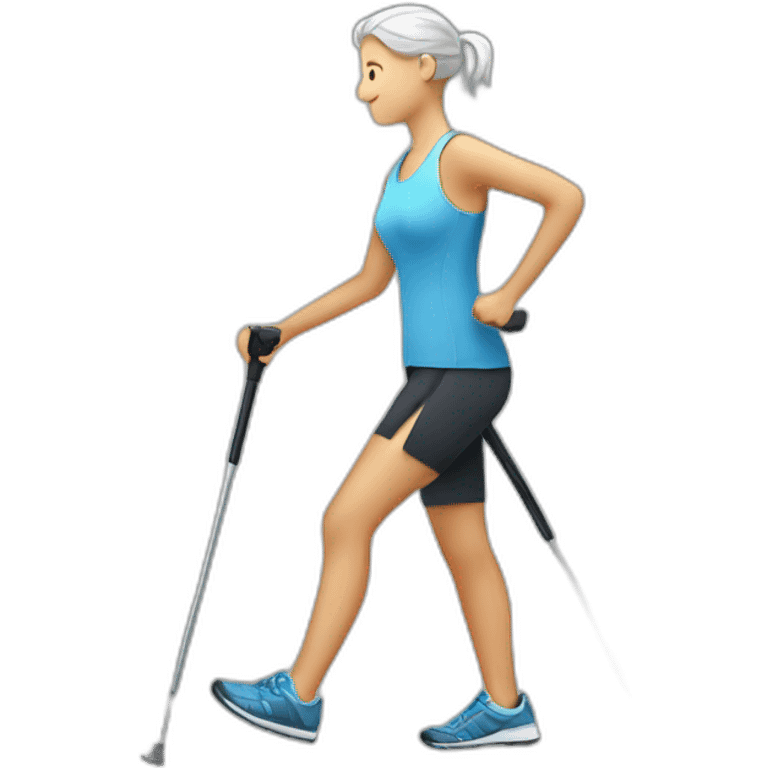 Person doing Nordic walking  emoji