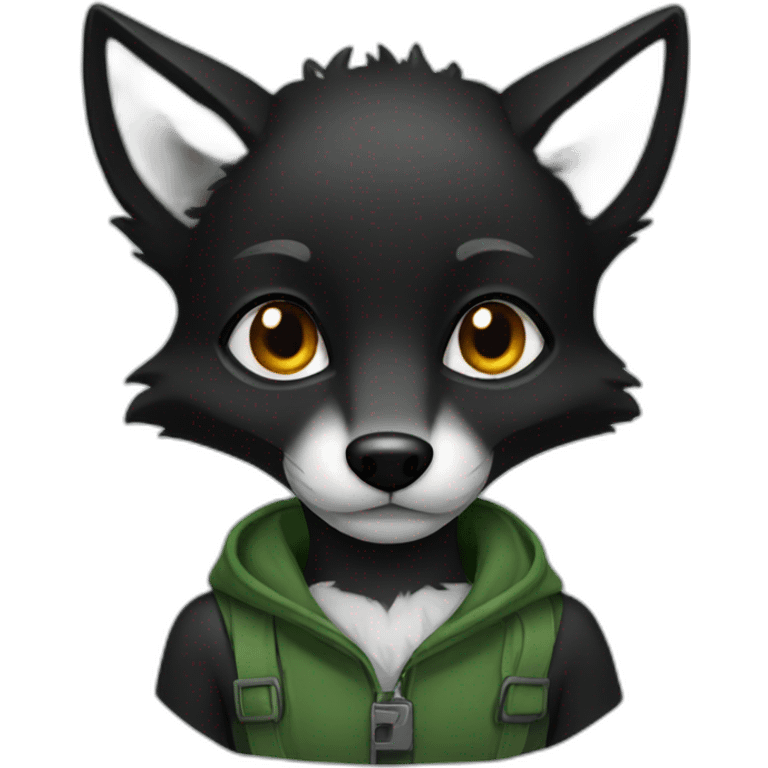 Black fox emoji