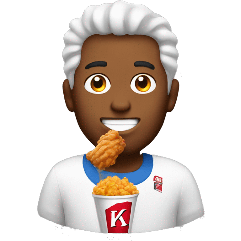 Guy eating kfc emoji