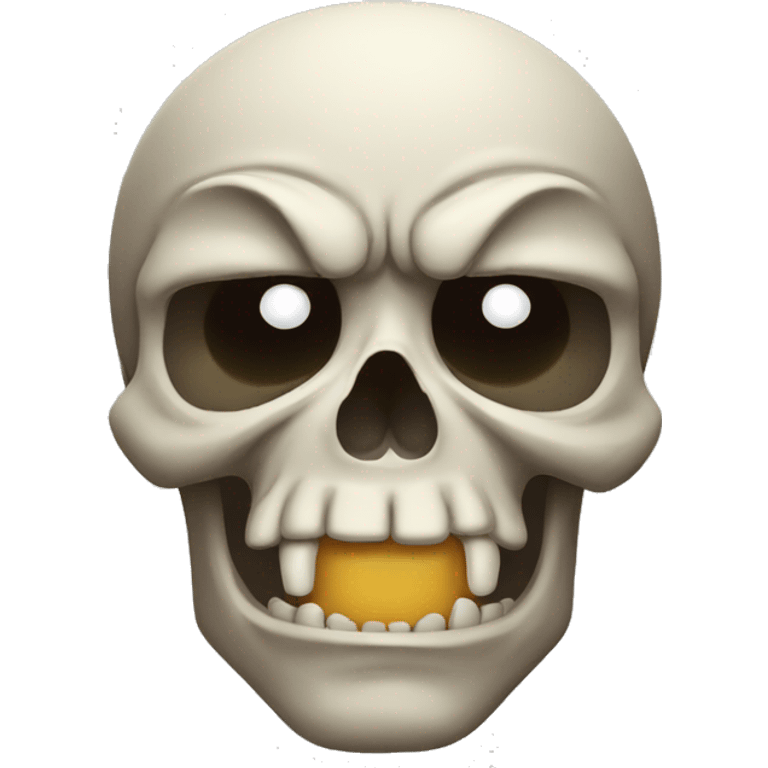 Skull with an angry face emoji