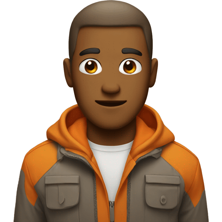 Character in orange color emoji