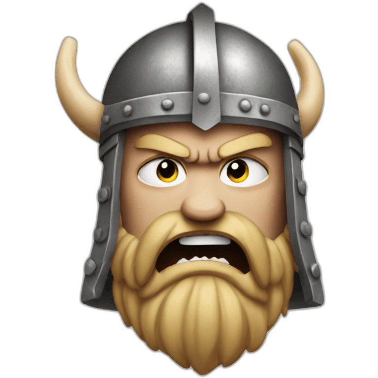 Angry viking head emoji